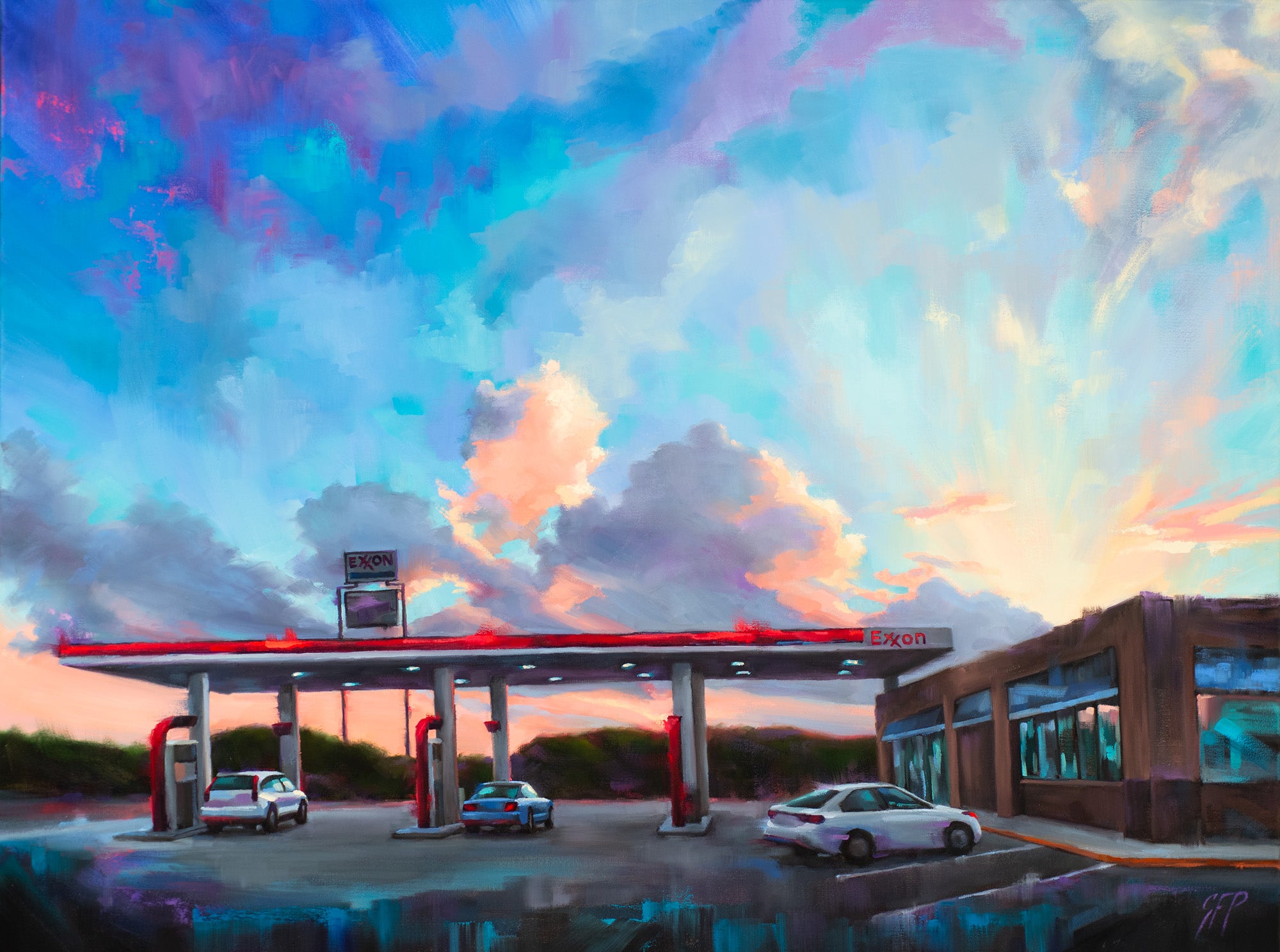 Break with the Day, Bend with the Night oil painting on canvas