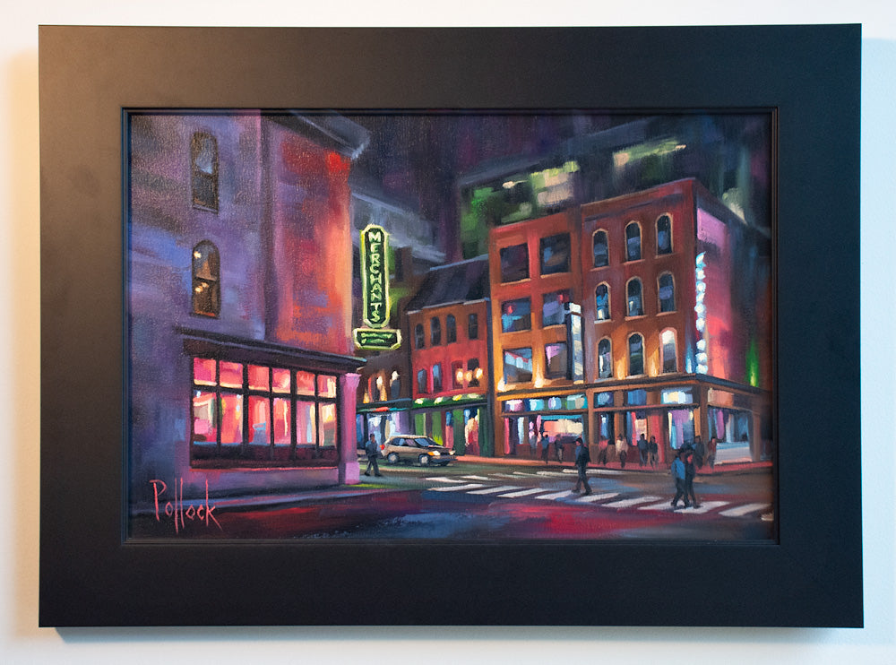 Nashville at Night oil painting | Sarah Pollock Studio